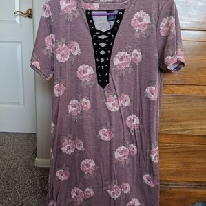 A t-shirt dress